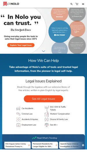 Nolo Legal Encyclopedia and DIY Legal Forms screenshot