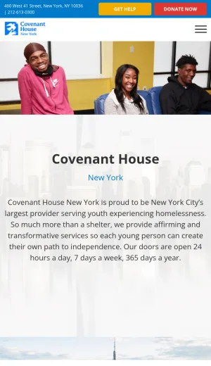 Covenant House New York: Shelter and Support for Homeless Youth screenshot