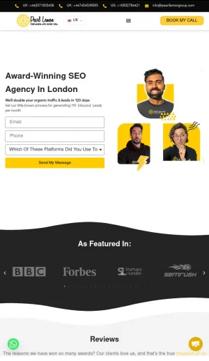 Pearl Lemon SEO Agency screenshot