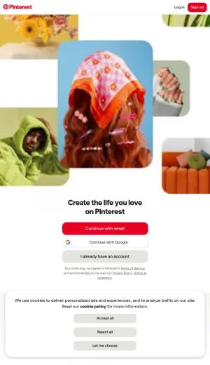 Pinterest Visual Idea Discovery and Inspiration Platform screenshot