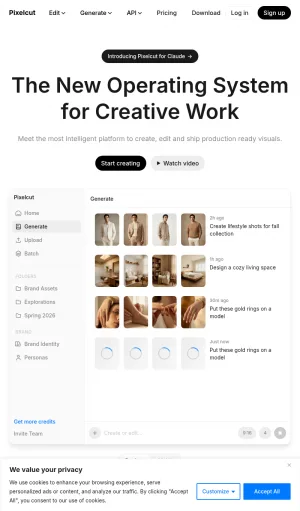 Pixelcut AI Photo Editor and Brand Design Platform screenshot