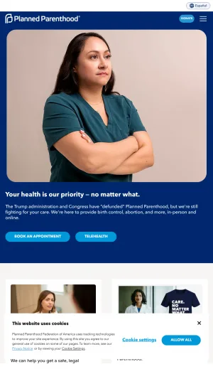 Planned Parenthood Sexual and Reproductive Health Services screenshot