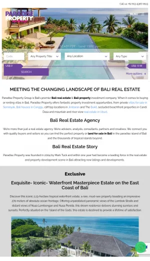Paradise Property Group Bali Real Estate screenshot