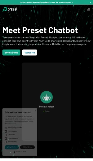 Preset AI-Native Business Intelligence Platform screenshot
