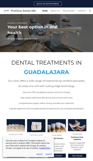 ProClinic Dental Guadalajara Clinic and Cosmetic Dentistry screenshot
