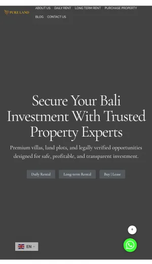 Pure Land Bali Real Estate and Property Investment screenshot