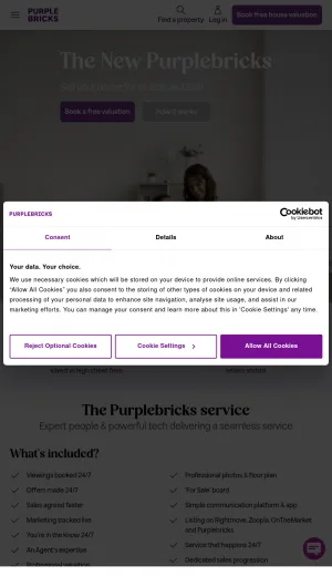 Purplebricks UK Estate Agency and Property Services screenshot