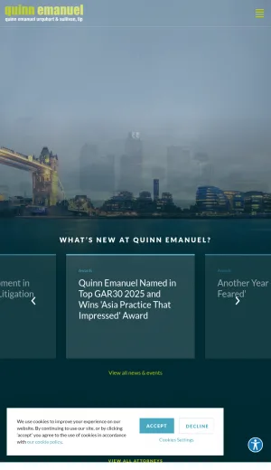 Quinn Emanuel Urquhart & Sullivan LLP screenshot