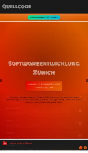 Quellcode 360 GmbH Zurich Software Development and IT Consulting screenshot
