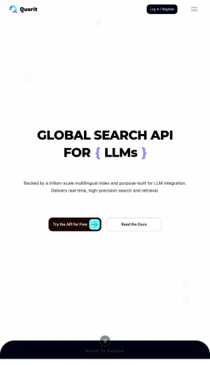 Querit AI Search API for LLM Applications screenshot
