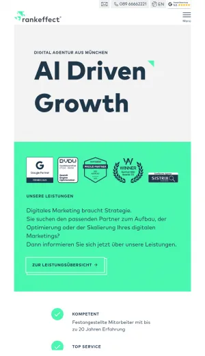 RankEffect Digital Marketing Agency in Munich screenshot