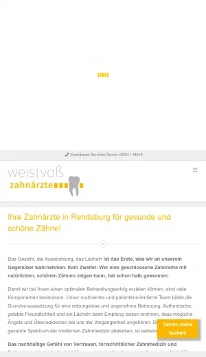 Christian Weis and Dr. Johannes Voess Dental Practice in Rendsburg screenshot