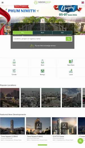 Cambodia Property Listings and Real Estate Portal screenshot