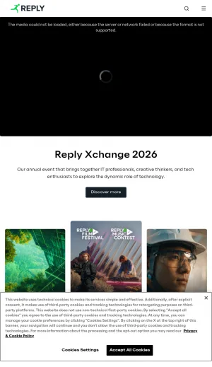 Reply Technology Consulting and Digital Transformation Services screenshot
