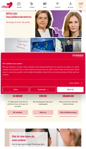 RFSU Sexual Education and Sexual Rights Organization screenshot
