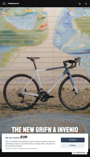 Ridley Bikes Official Website screenshot