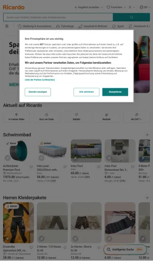 Ricardo Switzerland Online Marketplace for Buying and Selling Goods screenshot