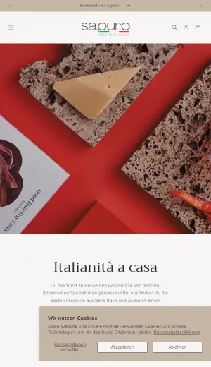 Sapuro Italian Specialty Foods and Corporate Gifts Shop screenshot