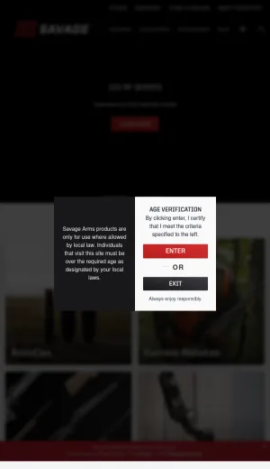 Savage Arms Firearms Manufacturer screenshot