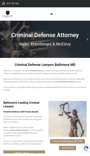 Saller Law Baltimore Criminal Defense Firm screenshot