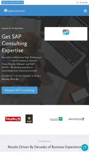 SAP BW Consulting for Analytics and Digital Transformation screenshot