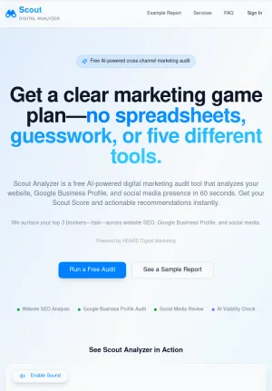Scout Analyzer: AI Digital Marketing Audit Tool screenshot