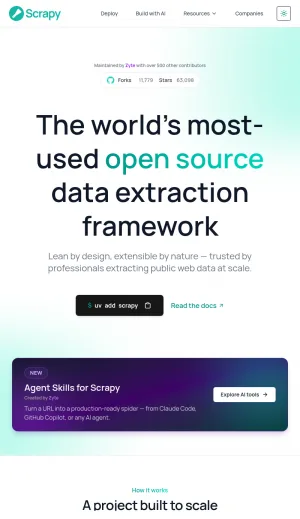 Scrapy Python Web Scraping Framework screenshot