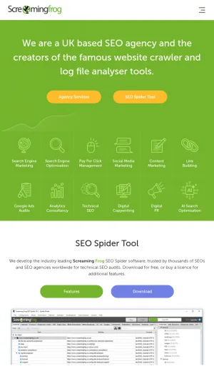 Screaming Frog SEO Agency and SEO Tools screenshot