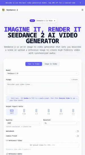 Seedance 2 AI Video Generator screenshot