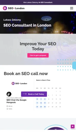 SEO Consultant in London by Lukasz Zelezny screenshot