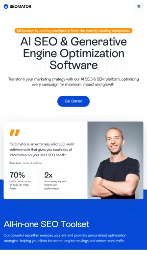 SEOmator AI SEO and SEM Platform screenshot