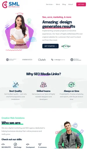 SEO Media Links Digital Marketing and Web Design Agency screenshot