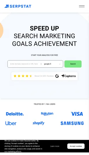 Serpstat SEO and Marketing Analytics Platform screenshot