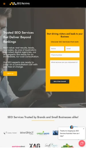 SEO Services Australia screenshot