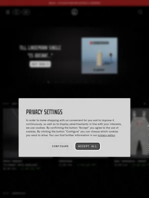 Rammstein Official Band Merchandise Store screenshot