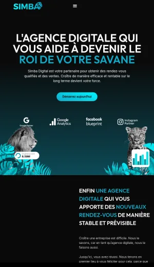 Simba Digital Marketing Agency for Lead Generation screenshot