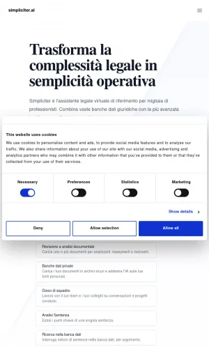 Simpliciter Legal AI Assistant for Italian Lawyers screenshot