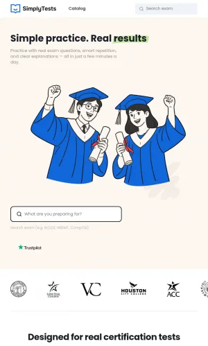 SimplyTests Exam Prep and Practice Tests screenshot