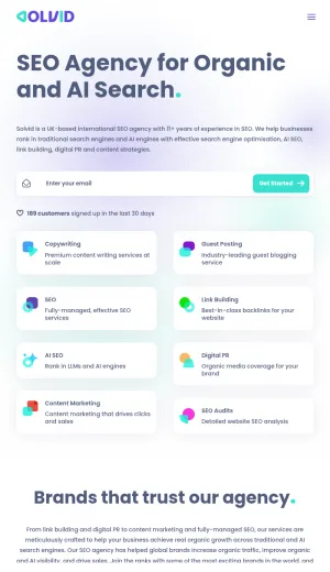 Solvid SEO Agency screenshot