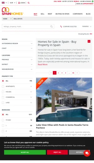 Homes for Sale in Spain screenshot