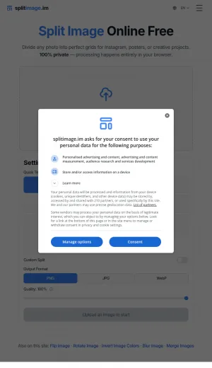 Split Image: Online Image Splitter and Grid Maker screenshot