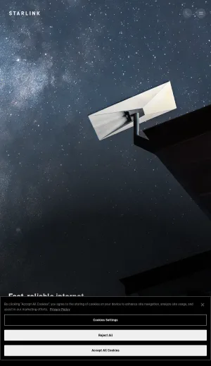 Starlink Satellite Internet Service screenshot
