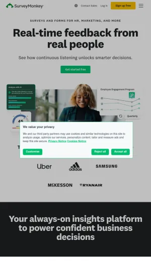 SurveyMonkey Survey and Form Platform screenshot