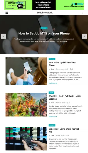 Swift Press Link screenshot