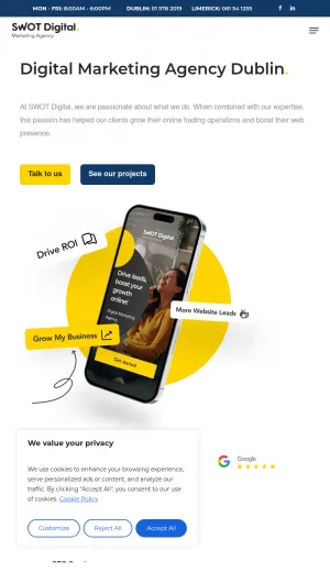 SWOT Digital Dublin Marketing Agency screenshot