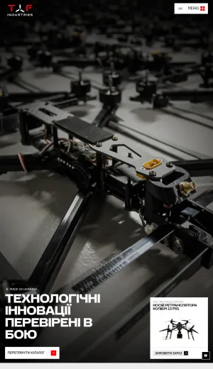 TAF Industries Defense Drones and Battlefield Systems screenshot