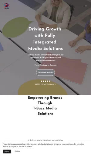 T-Buzz Media Services for Brand Growth and Performance Marketing screenshot