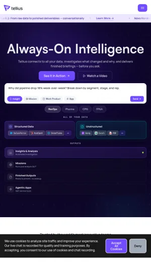 Tellius Agentic Analytics Platform screenshot
