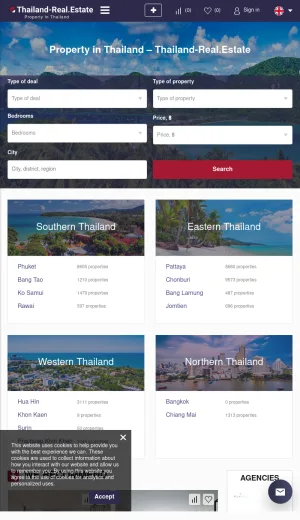 Thailand Property for Sale Directory screenshot
