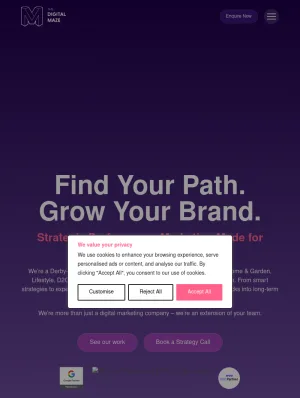The Digital Maze - Derby Digital Marketing Agency screenshot